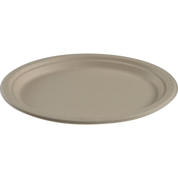Abena Plates, Oval, Eco-Friendly Sugar Cane/Bagasse, 7.5 x 10.2 - Small, PK500 5190 - main